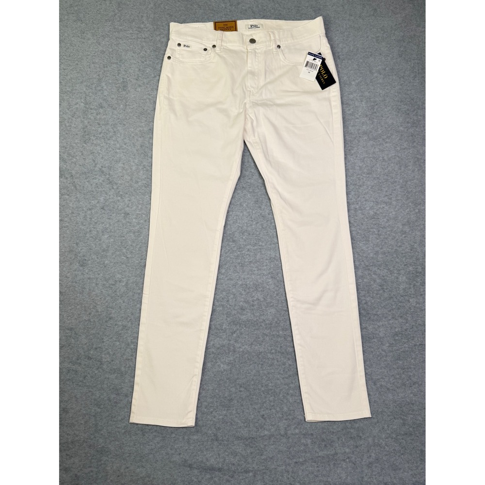 NWT Polo Ralph Lauren The Tompkins Skinny Pants Chic Cream Women's Size 30